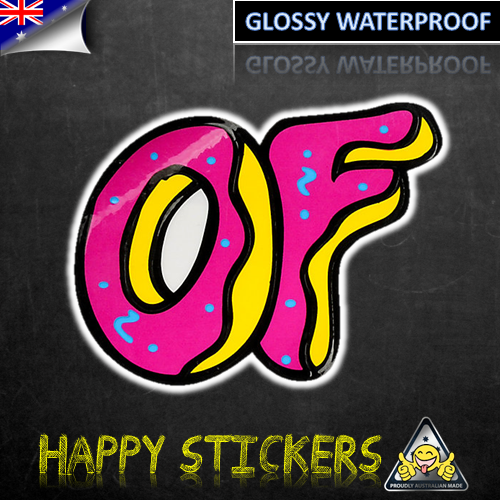 Odd Future OF Simpsons Donut Luggage Car Bike Skateboard Decal Vinyl Sticker  - Picture 1 of 3