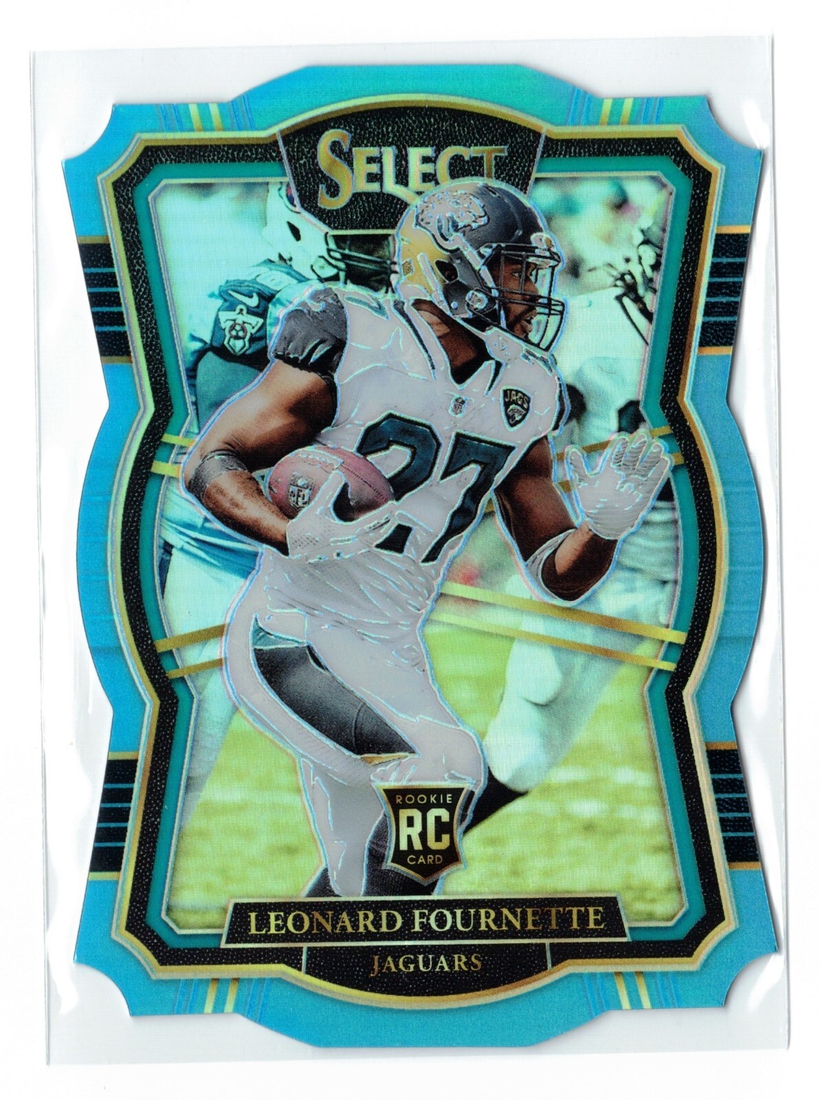 2017 Panini Select LEONARD FOURNETTE RC PREMIER LIGHT BLUE DIE-CUT PRIZM 99/99