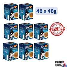 Image of Felix Delicious Cat Soup 8 Boxes of (6 x 48g ) Fish Selection Saver Pack / UK 