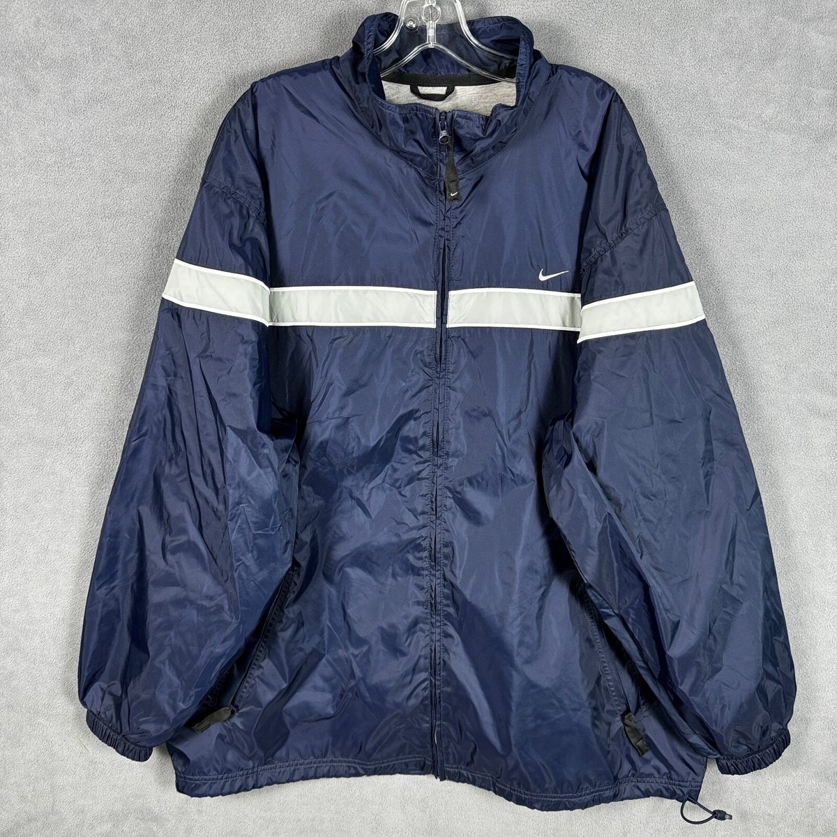 Vintage 90s Nike Jacket Mens XL Navy Lined Windbreaker Vintage 90s Nike Jacket Mens XL Navy Lined Windbreaker