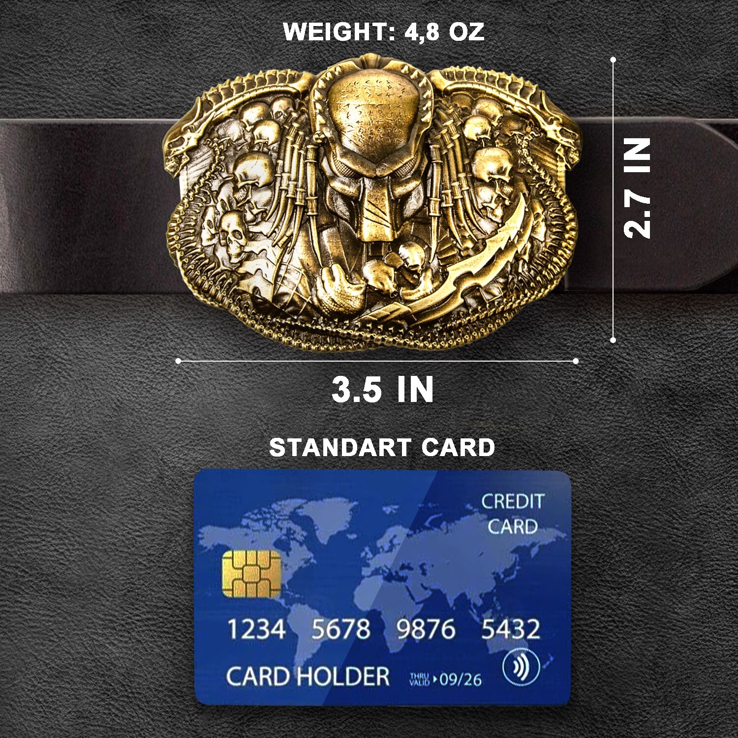 PREDATOR Men's Belt Buckle Handmade Brass Buckle Replacement