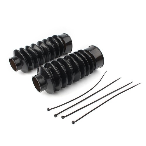 2X 49mm Fork Front Gaiters Gators Boot Shock Absorber Rubber For Harley ...