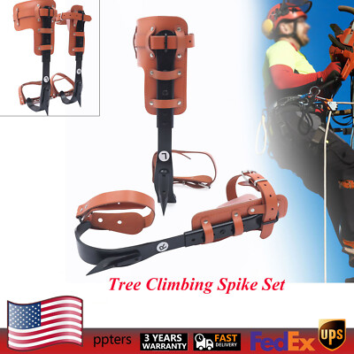 Adjustable Tree Climbing Spike Set Pole Climbing Spurs Steel Climber ...
