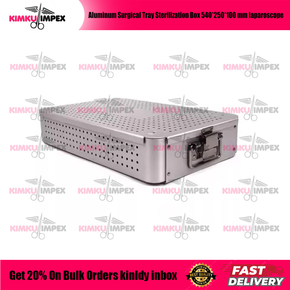 Aluminum Surgical Tray Sterilization Box 540*250*100 mm laparoscope Instruments