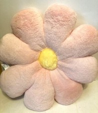 Pink Plush Pillow Flower Shaped Throw Daisy Pillow Cushion 15"W