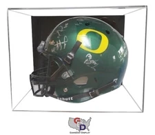 Acrylic Wall Mount Full Size Helmet Display Case NFL NCAA UV Protecting GameDay