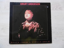 Angry Anderson Rose Tattoo Autograph Signed LP Cover Beats From A Single Vinyl
