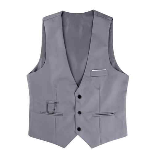Herren Weste V-Ausschnitt T-Shirt ärmellos formell Anzug Kleid Business Mantel Top - Bild 11 von 32