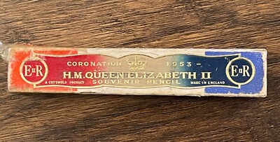 VINTAGE EIIR CORONATION 1953 H.M. QUEEN ELIZABETH II DREHBLEISTIFT