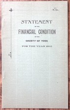 1892 BIDDEFORD YORK CO MAINE STATEMENT OF FINANCIAL CONDITION YEAR 1892 Z5420 1892 BIDDEFORD YORK CO MAINE STATEMENT OF FINANCIAL CONDITION YEAR 1892 Z5420