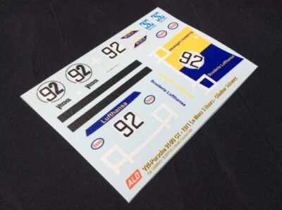 1971 LE MANS 3 HRS #92 VW-PORSCHE 914 SCHWARZ 1:32 DECALS - Photo 1/2