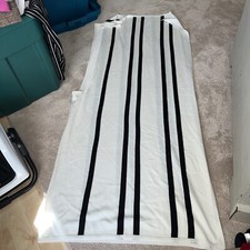 Talbots One Size Black  Cream Striped Cape /sweater