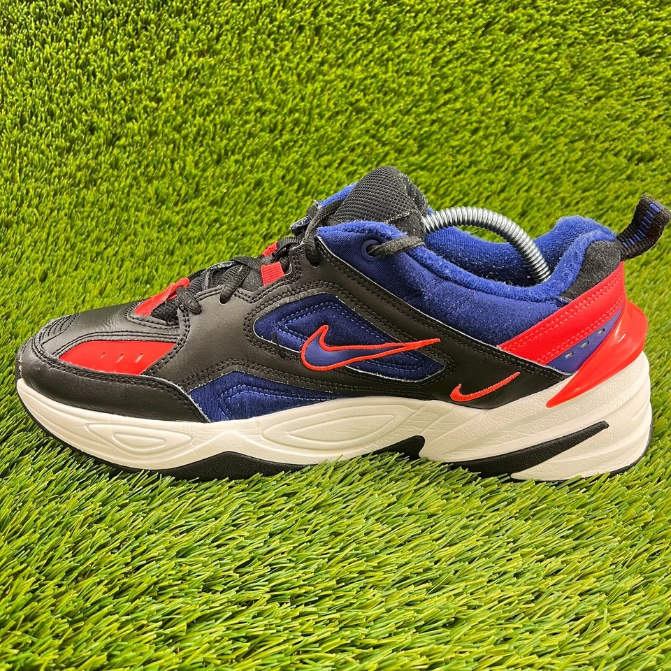 Nike M2K Tekno Mens Size 10 Black Red Athletic Running Walking Shoes Sneakers - Image 2 of 4
