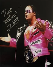 Bret Hart Signed Autographed 11x14 Photo JSA Authenticated #5