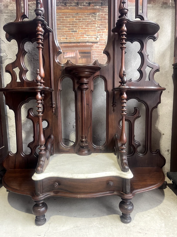 Antiguo árbol victoriano de palo de rosa Mitchell & Rammelsberg Etagere/Salón Foto 2 de 4