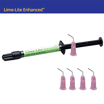 Dental Pulpdent Lime-lite Enhanced Ligth Cure Cavity Liner Refill Syringe 1.2ml
