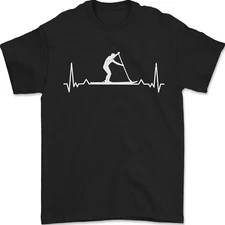 Paddle Boarding Pulse Paddleboard ECG Mens T-Shirt 100% Cotton