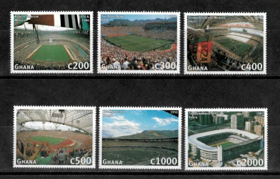 Ghana 1997 - World Cup Soccer - Set of 6 Stamps - Scott #1966-71 - MNH