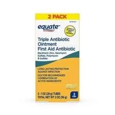 Equate First Aid Triple Antibiotic Ointment, Infection Protection, 2 oz, 2 Pack