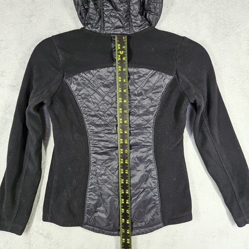 Athleta Girl Kid's Warm Fuzzy Jacket Puffer Coat Reversible in Black Sz S/7 EUC - Picture 13 of 16
