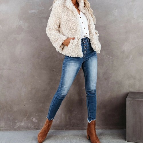 Damen Teddybär flauschiger Mantel Winter dick warm Fell Fleece Jacke Oberbekleidung Tops - Bild 6 von 18