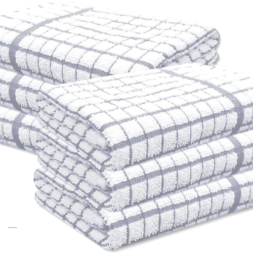 Paquete de 6 toallas de té grandes - 45x65 cm 100 % algodón toalla de cocina suave a cuadros de lujo - Imagen 3 de 29