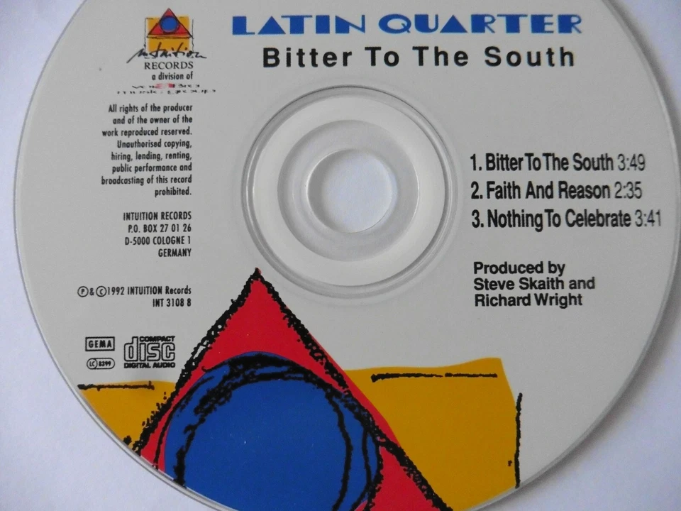 Latin Quarter  Bitter To The South  5" Promo Maxi - CD  3 Tracks  1992 RAR! NEU! - Bild 3 von 3