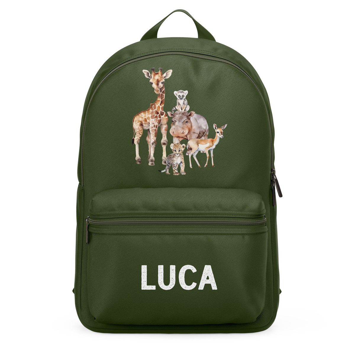 Safari Animals Personalised Mini Backpack Back to School Girl