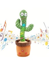 Dancing Cactus Plush Toy Doll Electronic Recording Shake With Song Funny Gift US