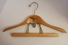 Setwell 16  Wooden Suit Pant Hanger Combo Suits Size Standard Vintage Clamp