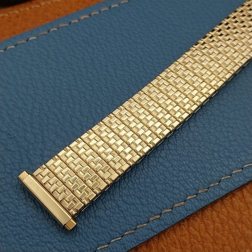 19mm 18mm 16mm Yellow Gold RGP Speidel Twistoflex NOS Classic 1970s Watch Band - Picture 2 of 6