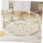 Foldable Solid Wood Playpen for Babies - 58x58x23.5 in