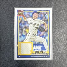 Topps Series 1 1991 Baseball Relics Rookie Jacob Misiorowski #91R-JMI Brewers 2…