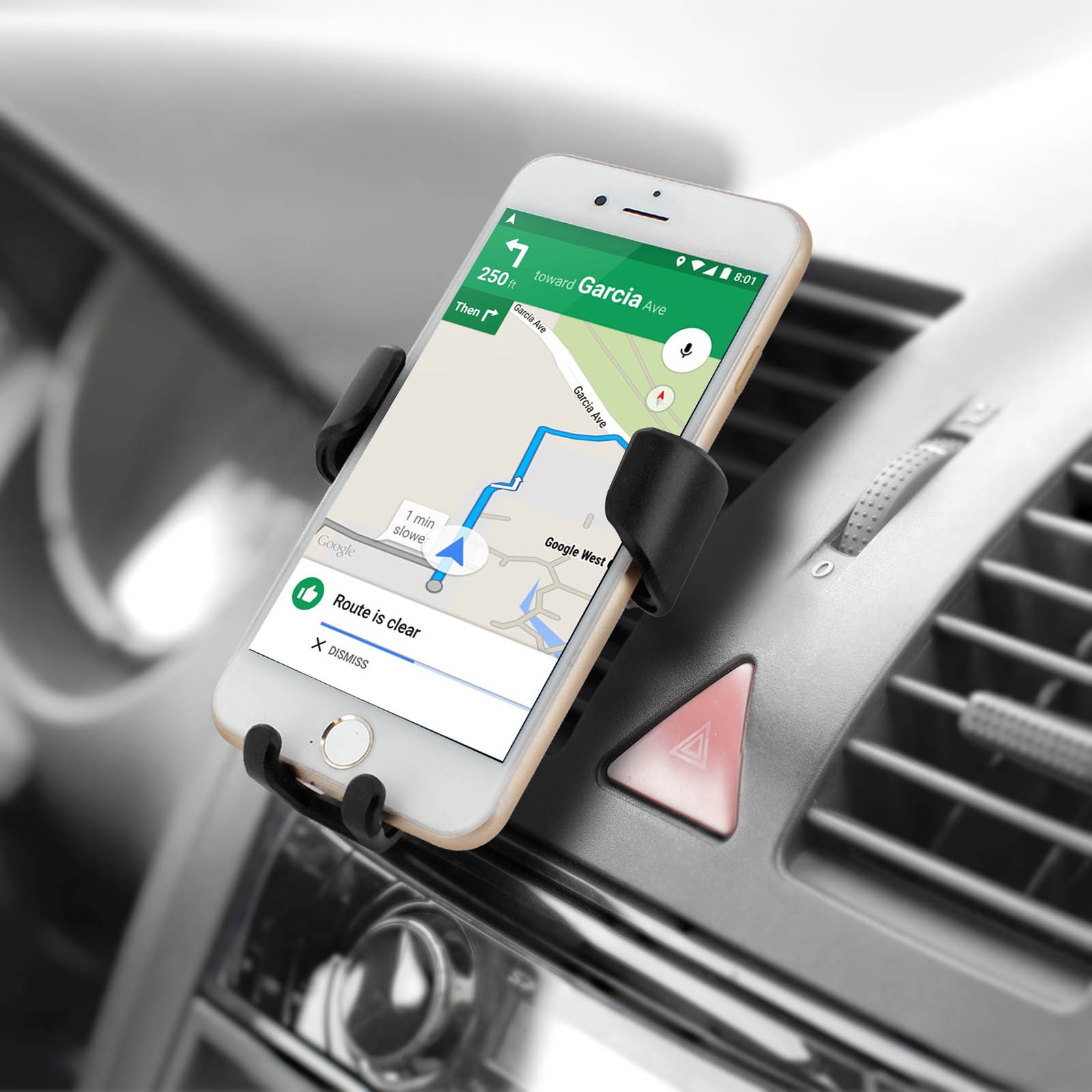 Support voiture à gravité pour grille d'aération avec blocage auto