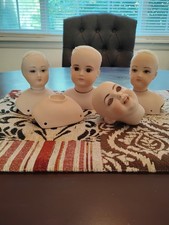 Porcelain Doll Heads And Shoulder Lot Of 4