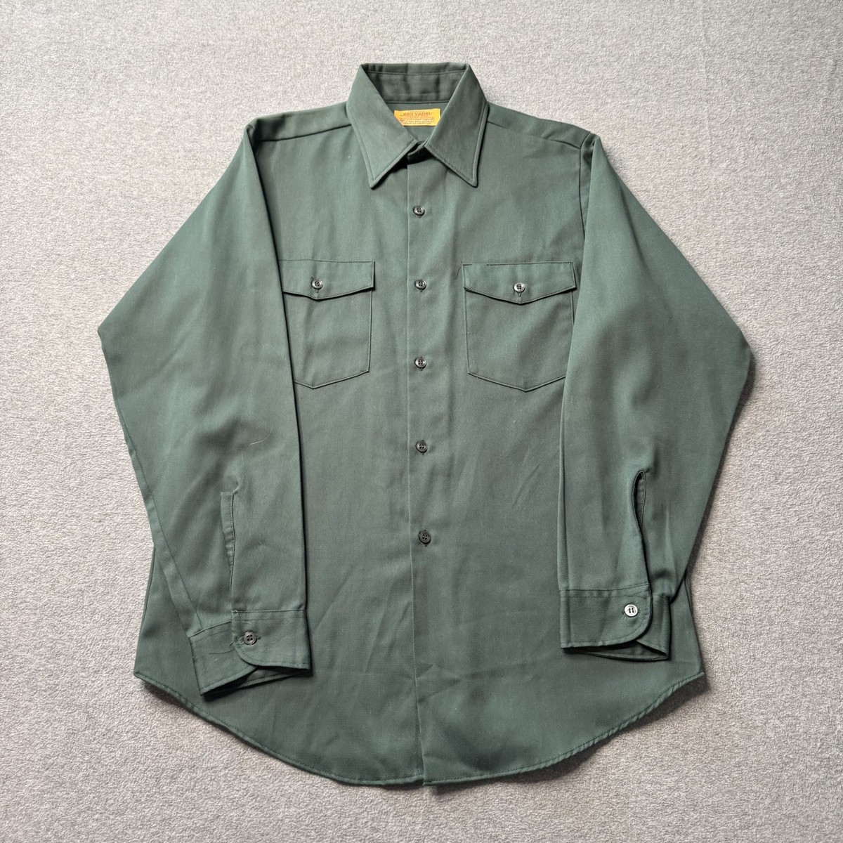 Vintage Big Yank Shirt Mens Large Permanent Press Button Up 