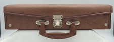 Vintage 24 Tape Cassette Holder - Brown - Faux Leather - Very Good Condition
