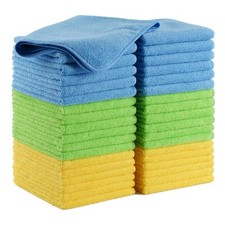 Multipurpose Microfiber Cleaning Cloths, 12x16 in, 36 Pack - Lint-Free, Durable,