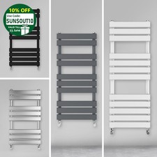 Designer Flat Panel Heated Bathroom Towel Rail Radiator Warmer Heating All Size