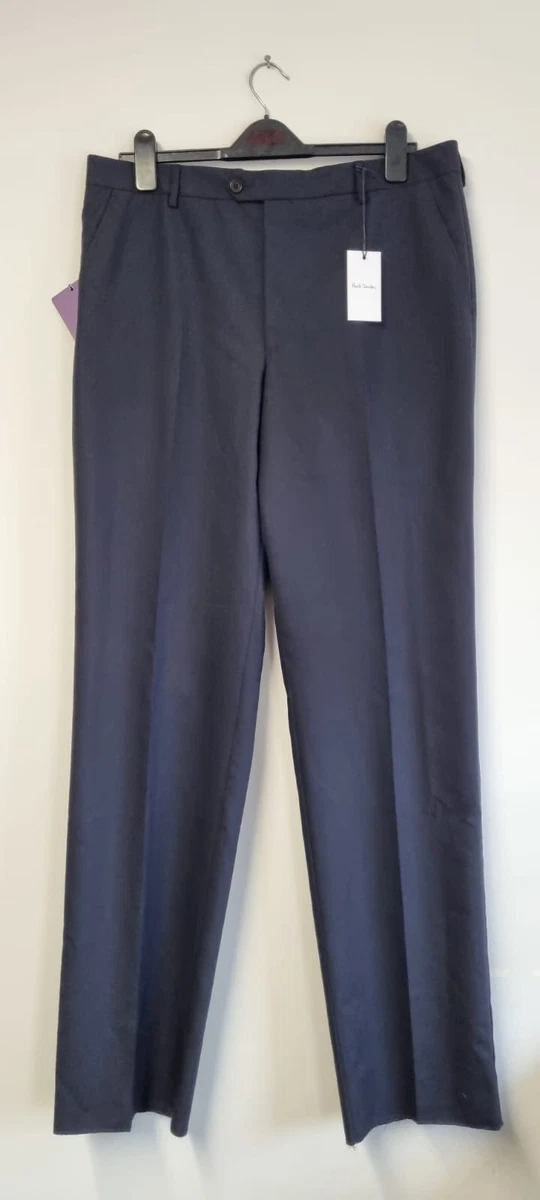 Pantalon Paul Smith Slim En Laine - Pied-de-poule Gris Foncé - Taille Courte - NEUF Avec étiquettes