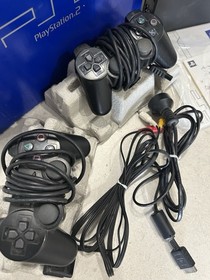 PlayStation 2 - 2 x Controllers, Box, Manuals, Cords - WORKS/TESTED - ReadyToGo!
