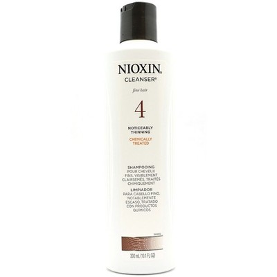 Nioxin 4 Cleanser for Fine Hair | Noticeably Thinning Chemically Treated 10.1 oz