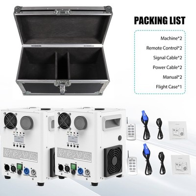 2Pcs Cold Spark Firework Machine with Case Set 800W Stage Wedding Effect Machine