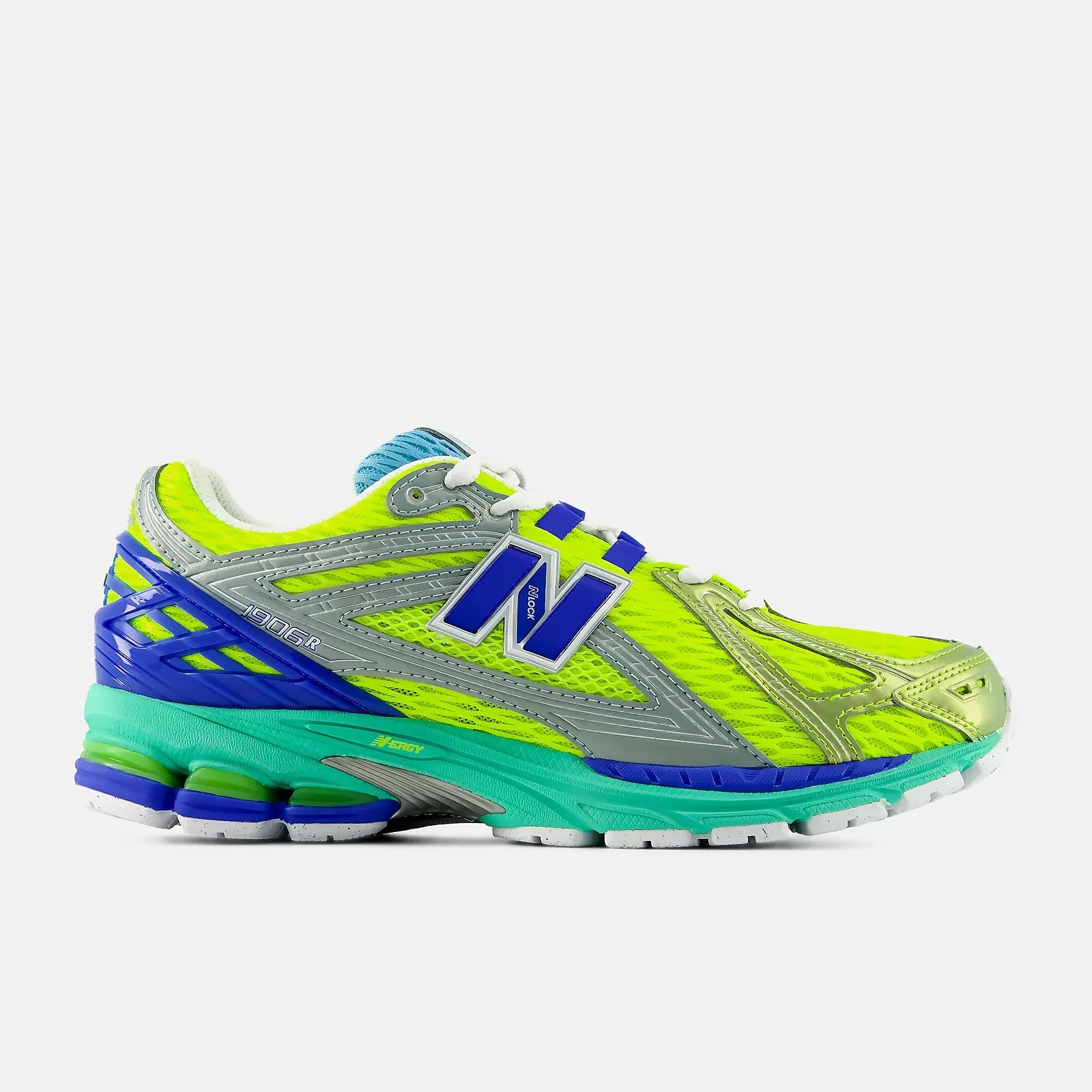 New Balance U1906R Trainers Unisex Shoes in ALKALINE GREEN with BLUE BIRD