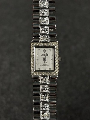 Lobor Collection LB2917 Women Silver Tone Rhodium Plated 17mm Tank Watch