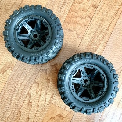 Traxxas E-Revo 2.0 Tires, Talon EXT 3.8 , Black, 17 mm Splined Hexes, Pair
