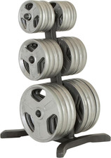 X-Class Olympic Weight Tree - Heavy-Duty Bumper Plate Rack for Home Gym - Chrome