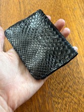 Genuine Python Skin Wallet Handmade with Lambskin Interior