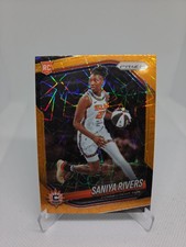 2025 Panini Prizm WNBA - Saniya Rivers #131 Orange Velocity Prizm (RC)