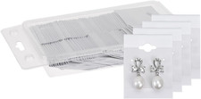 100 Pcs PVC Earring Display Hanging Cards, 1.5 X 2-Inch, Black Velvet